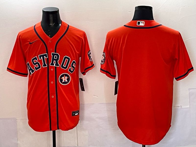 Men 2025 Houston Astros Blank Orange Nike MLB Jersey style 062->houston astros->MLB Jersey
